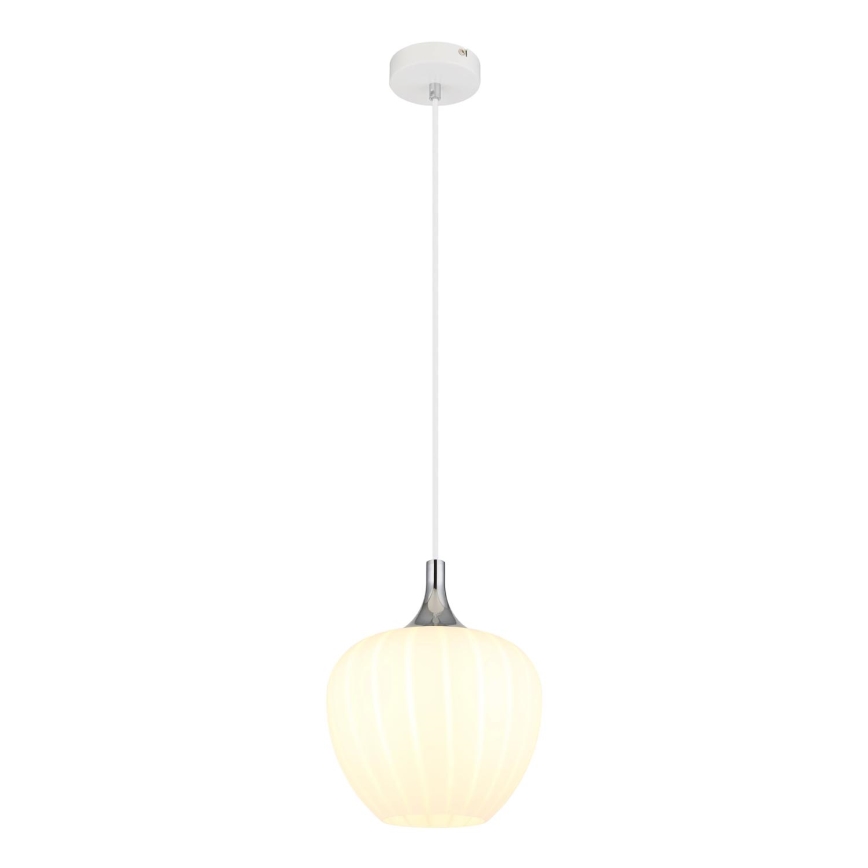 Globo - Lustr na lanku 1xE27/60W/230V pr. 24 cm bílá