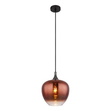 Globo - Lustr na lanku 1xE27/60W/230V pr. 24 cm měděná