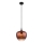 Globo - Lustr na lanku 1xE27/60W/230V pr. 24 cm měděná