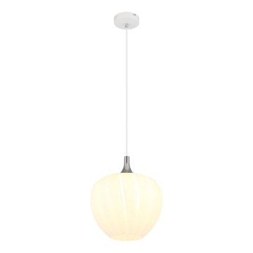 Globo - Lustr na lanku 1xE27/60W/230V pr. 29 cm bílá