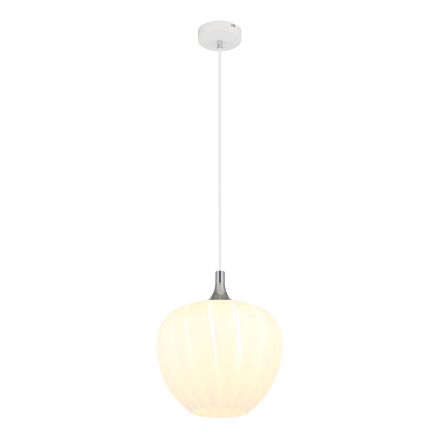Globo - Lustr na lanku 1xE27/60W/230V pr. 29 cm bílá
