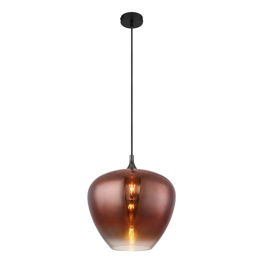 Globo - Lustr na lanku 1xE27/60W/230V pr. 40 cm měděná