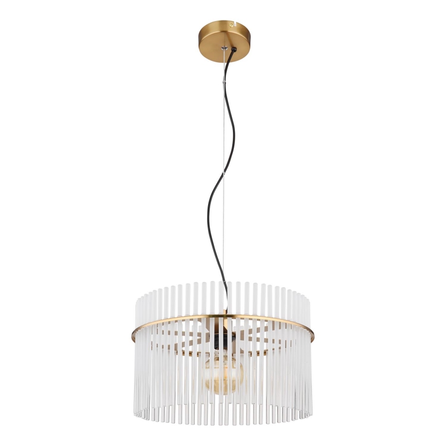 Globo - Lustr na lanku 1xE27/60W/230V pr. 40 cm zlatá