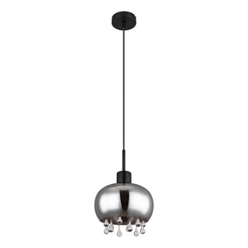 Globo - Lustr na lanku 1xE27/9W/230V pr. 21 cm černá