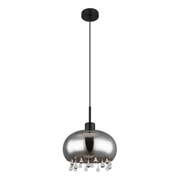 Globo - Lustr na lanku 1xE27/9W/230V pr. 28 cm černá