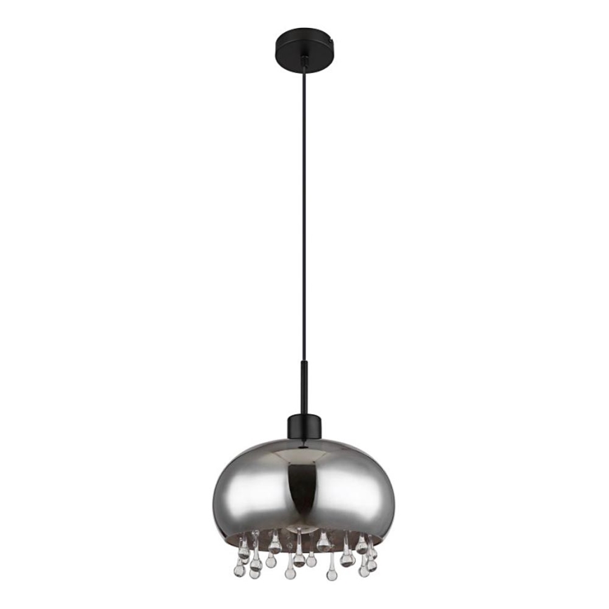 Globo - Lustr na lanku 1xE27/9W/230V pr. 28 cm černá
