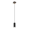 Globo - Lustr na lanku 1xGU10/35W/230V černá/hnědá