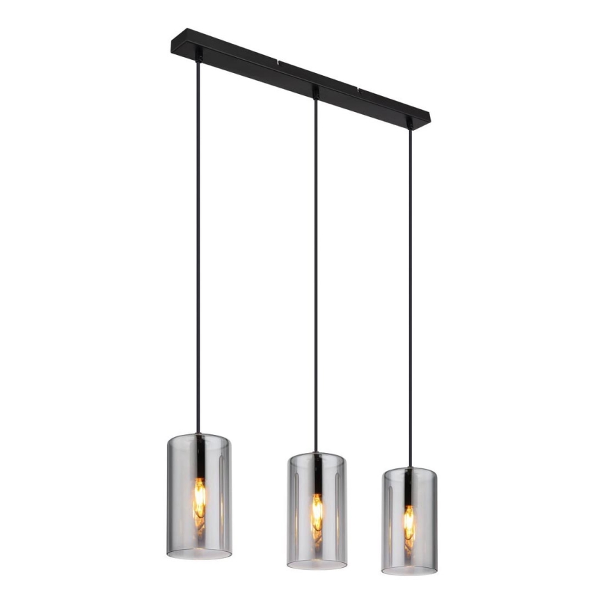 Globo - Lustr na lanku 3xE14/25W/230V černá