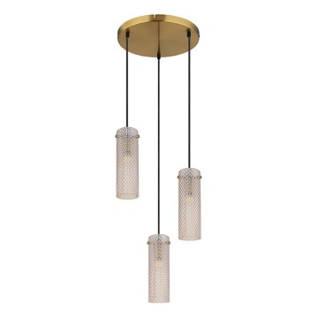 Globo - Lustr na lanku 3xE14/40W/230V zlatá