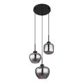 Globo - Lustr na lanku 3xE27/40W/230V černá