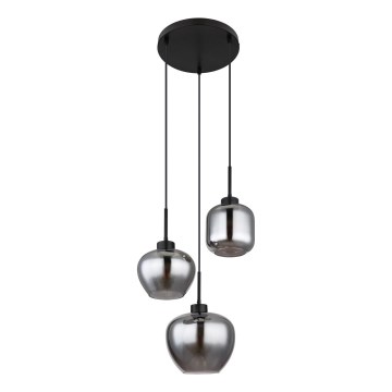 Globo - Lustr na lanku 3xE27/40W/230V černá
