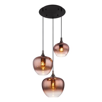 Globo - Lustr na lanku 3xE27/40W/230V měděná