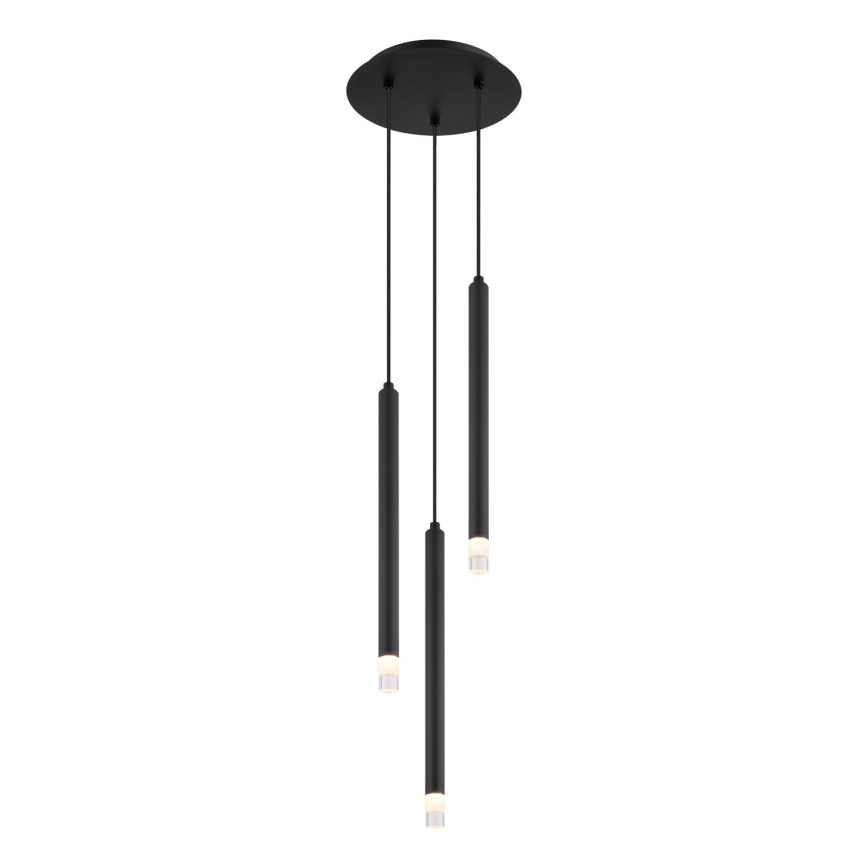 Globo - Lustr na lanku 3xG9/4W/230V pr. 24 cm černá