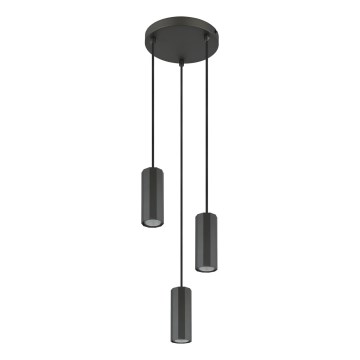 Globo - Lustr na lanku 3xGU10/25W/230V černá
