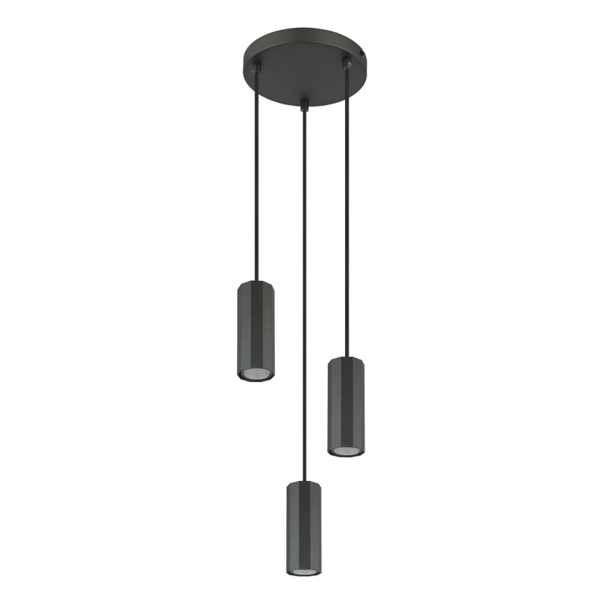 Globo - Lustr na lanku 3xGU10/25W/230V černá