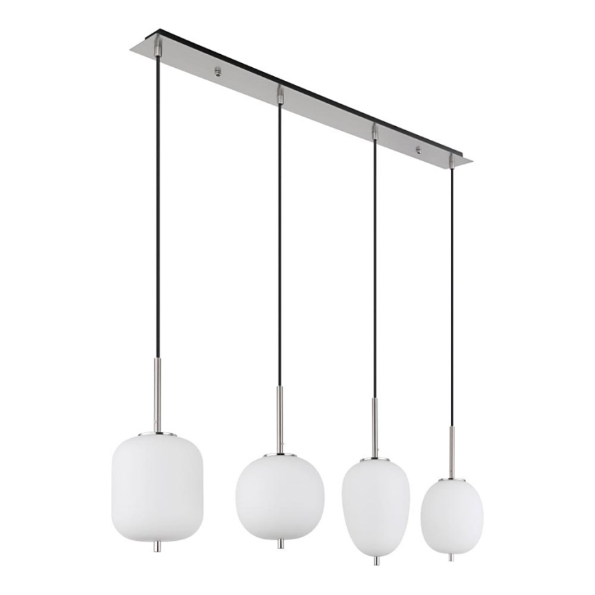 Globo - Lustr na lanku 4xE14/40W/230V bílá