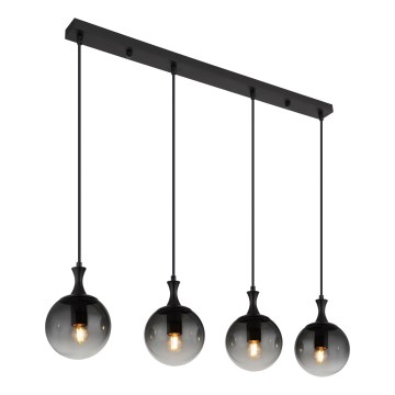 Globo - Lustr na lanku 4xE27/10W/230V černá