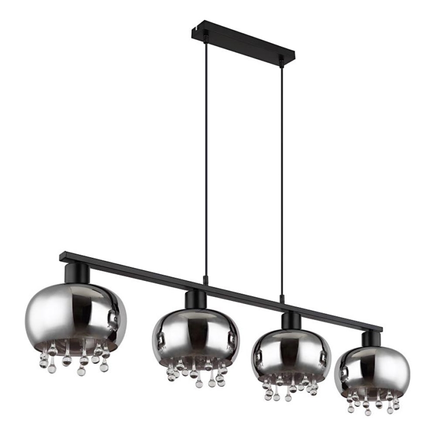 Globo - Lustr na lanku 4xE27/9W/230V černá