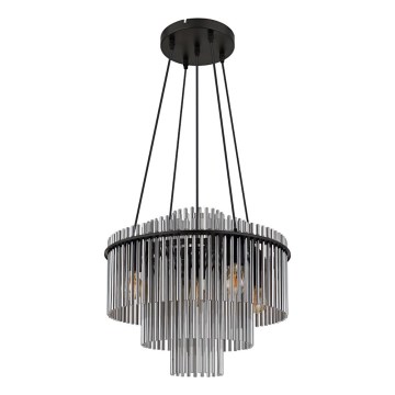 Globo - Lustr na lanku 5xE27/60W/230V černá