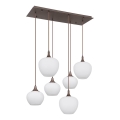 Globo - Lustr na lanku 6xE27/40W/230V bílá