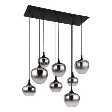 Globo - Lustr na lanku 8xE27/40W/230V černá