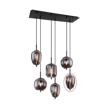 Globo - Náhradní sklo k lustru BLACKY E14 černá pr. 15,8 cm