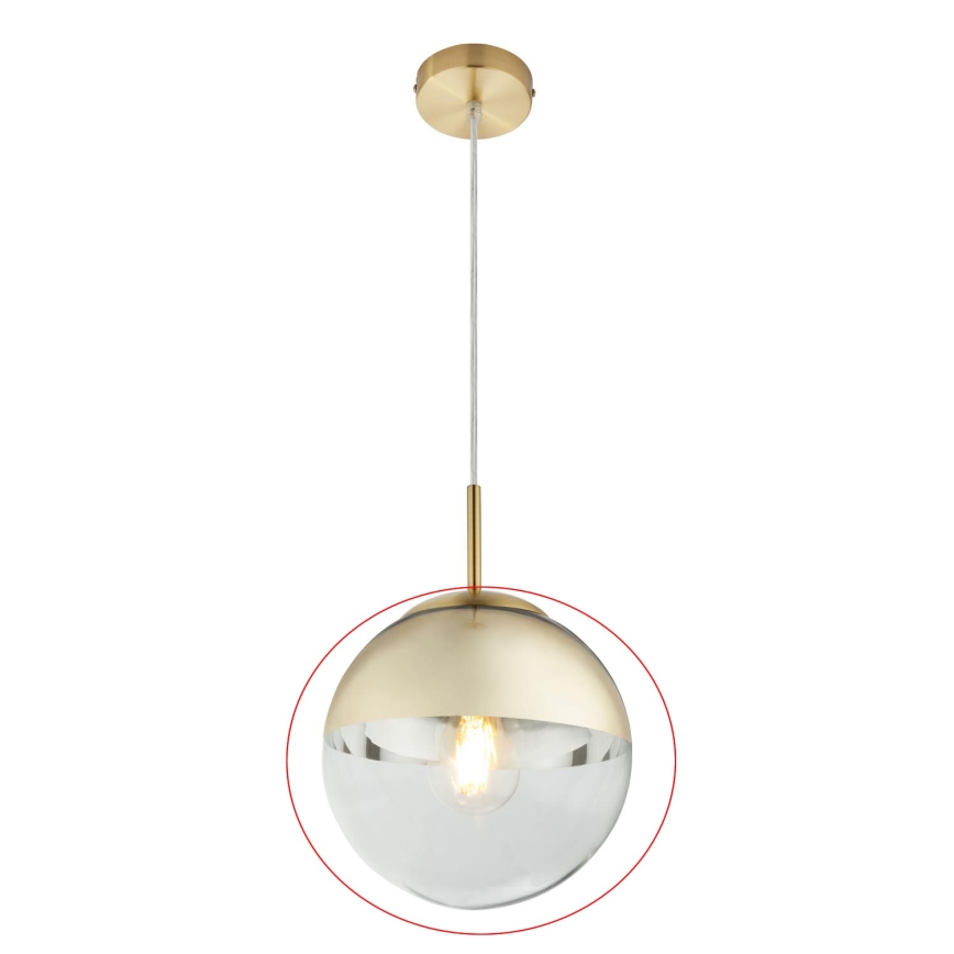 Globo - Náhradní sklo k lustru VARUS E27 zlatá pr. 20 cm