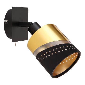 Globo - Nástěnné bodové svítidlo 1xE14/25W/230V černá/zlatá