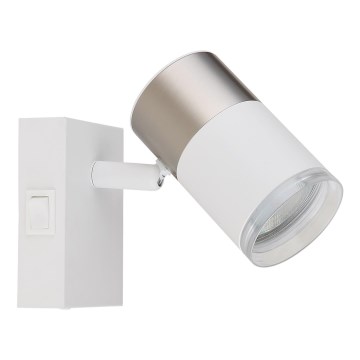 Globo - Nástěnné bodové svítidlo 1xGU10/25W/230V bílá/matný chrom