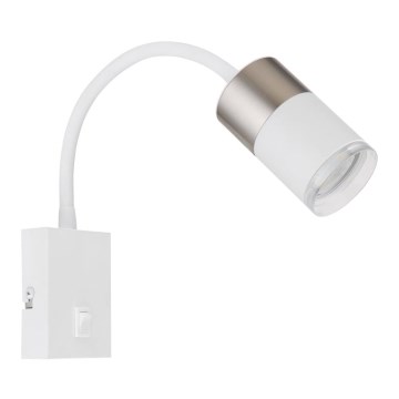 Globo - Nástěnné bodové svítidlo 1xGU10/25W/230V bílá/matný chrom