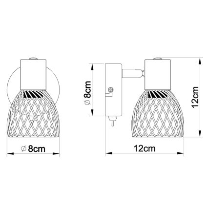 Globo - Nástěnné bodové svítidlo 1xE14/40W/230V