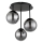 Globo - Přisazený lustr 3xE14/25W/230V černá