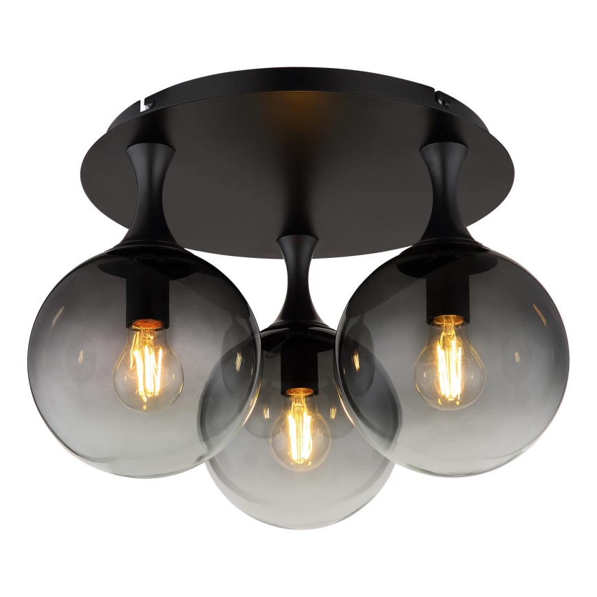 Globo - Přisazený lustr 3xE27/10W/230V pr. 46 cm černá