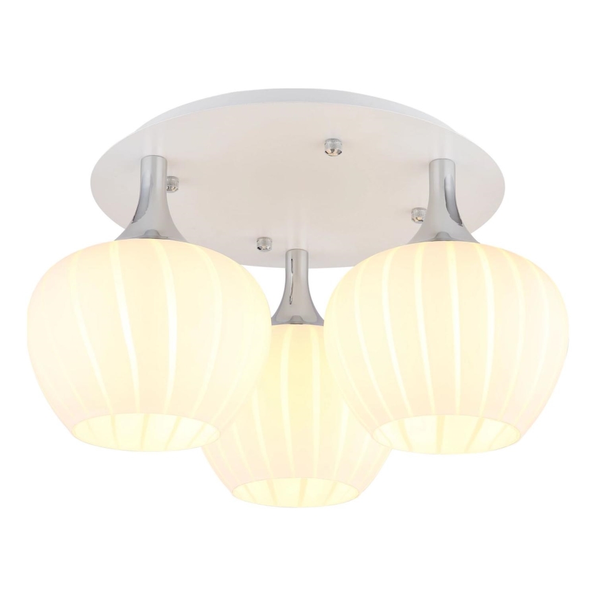 Globo - Přisazený lustr 3xE27/40W/230V bílá
