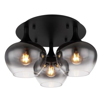 Globo - Přisazený lustr 3xE27/40W/230V pr. 45 cm černá