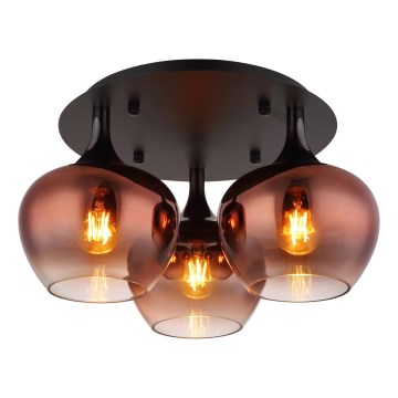Globo - Přisazený lustr 3xE27/40W/230V pr. 45 cm měděná