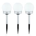 Globo - SADA 3x LED Solární svítidlo LED/0,06W/3V 4000K pr. 10 cm IP44