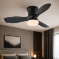 Globo - Stmívatelný stropní ventilátor LED/15W/230V 2700-6500K černá + dálkové ovládání
