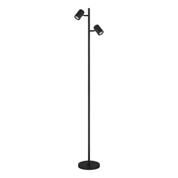 Globo - Stojací lampa 2xGU10/5W/230V černá