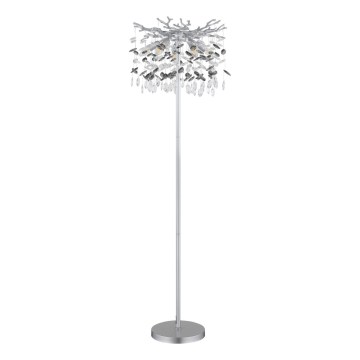 Globo - Stojací lampa 5xE14/40W/230V stříbrná