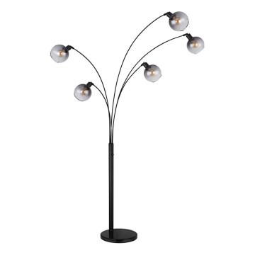 Globo - Stojací lampa 5xE27/40W/230V kouřová