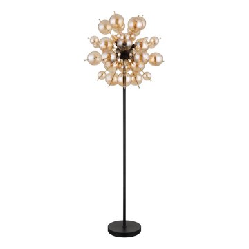 Globo - Stojací lampa 6xE14/25W/230V hnědá/kouřová