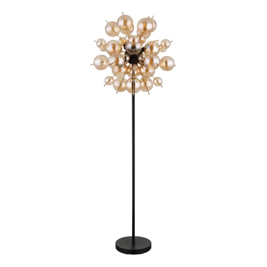 Globo - Stojací lampa 6xE14/25W/230V hnědá/kouřová