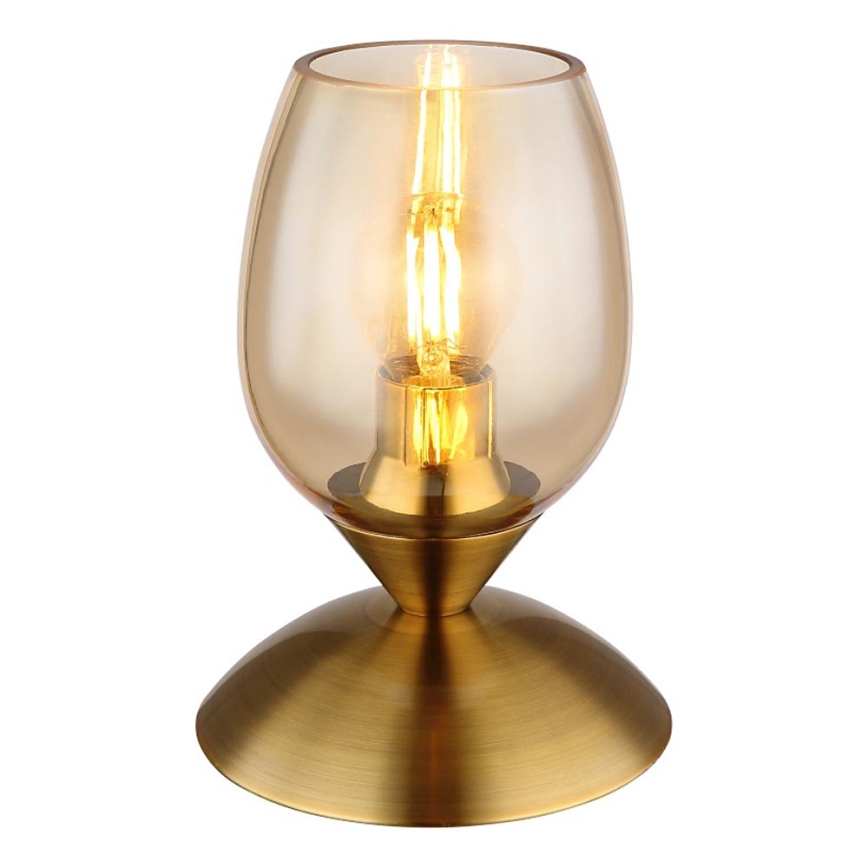 Globo - Stolní dotyková lampa 1xE14/25W/230V mosaz
