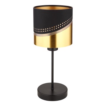 Globo - Stolní lampa 1xE27/40W/230V pr. 16 cm černá/zlatá