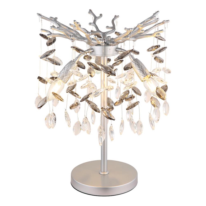 Globo - Stolní lampa 3xE14/40W/230V stříbrná