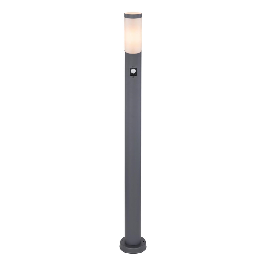 Globo - Venkovní lampa se senzorem 1xE27/15W/230V IP44 110 cm antracit
