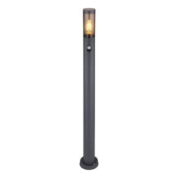 Globo - Venkovní lampa se senzorem 1xE27/15W/230V IP44 110 cm černá