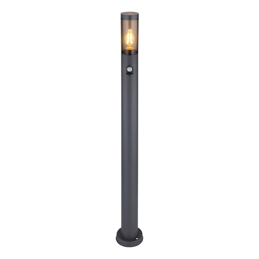Globo - Venkovní lampa se senzorem 1xE27/15W/230V IP44 110 cm černá