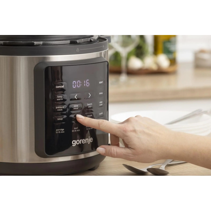 GORENJE GMC6SBK - Multifunkční elektrický hrnec 6 l 8v1 1000W/230V nerez